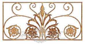 Кованая декоративная панель арт. 1116 разм. 125x60