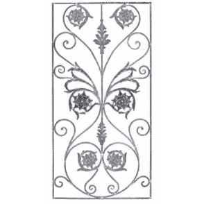 Кованая декоративная панель арт. 1117 разм. 80x160