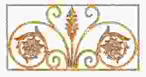 Кованая декоративная панель арт. 1121 разм. 80x40