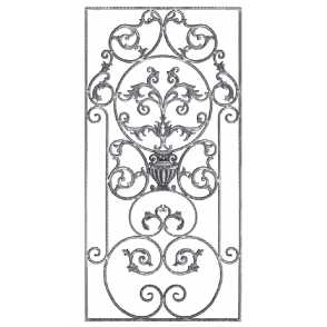 Кованая декоративная панель арт. 1134 разм. 80x160