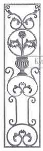 Кованая декоративная панель арт. 1136 разм. 40x160