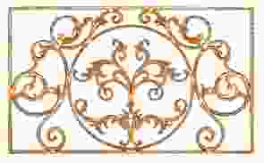 Кованая декоративная панель арт. 1137 разм. 100x60