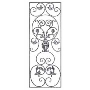 Кованая декоративная панель арт. 1142 разм. 60x160