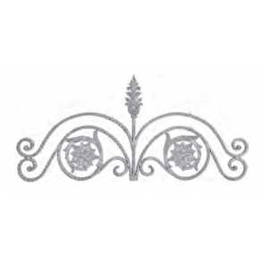 Кованые навершия на забор, ворота  арт. 1144 разм. 110x50