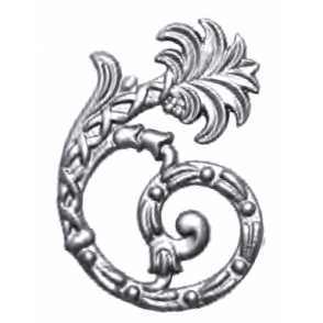 Кованый декоративный узор двусторонний арт. 114 разм. 12x17