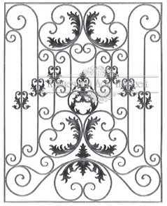 Кованая декоративная панель арт. 1154 разм. 125x160
