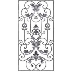 Кованая декоративная панель арт. 1155 разм. 80x160