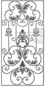 Кованая декоративная панель арт. 1155 разм. 80x160