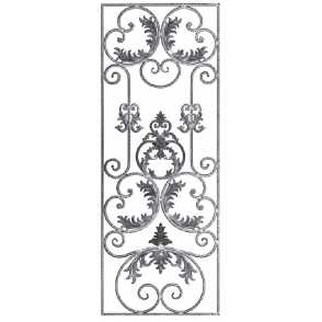 Кованая декоративная панель арт. 1157 разм. 60x160
