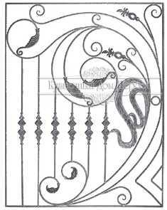 Кованая декоративная панель арт. 1160 разм. 80x195