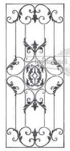 Кованая декоративная панель арт. 1161 разм. 80x195