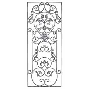 Кованая декоративная панель арт. 1163 разм. 80x195