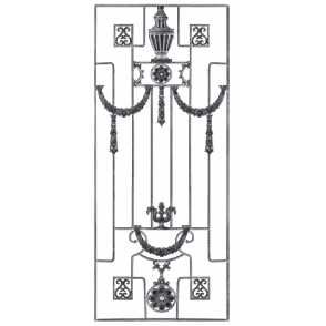 Кованая декоративная панель арт. 1165 разм. 80x195