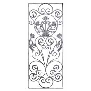 Кованая декоративная панель арт. 1166 разм. 80x195