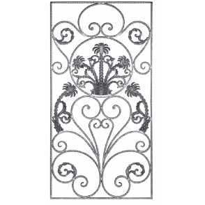 Кованая декоративная панель арт. 1168 разм. 80x160