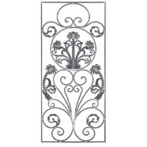 Кованая декоративная панель арт. 1169 разм. 70x160