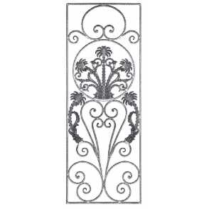 Кованая декоративная панель арт. 1170 разм. 60x160
