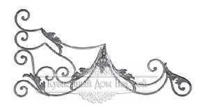 Кованые навершия на забор, ворота  арт. 1181 разм. 57x130