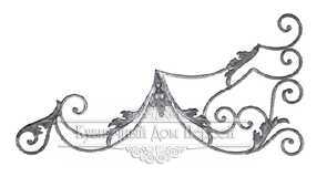 Кованые навершия на забор, ворота  арт. 1182 разм. 57x130