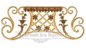 Кованые навершия на забор, ворота  арт. 1184 разм. 37x89