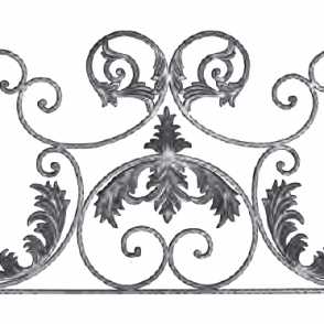 Кованая декоративная панель арт. 1190 разм. 125x60x67