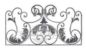 Кованая декоративная панель арт. 1190 разм. 125x60x67