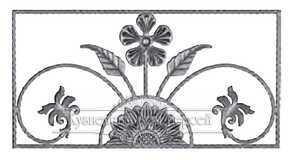 Кованая декоративная панель арт. 1192 разм. 80x40