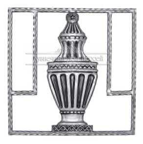 Кованая декоративная панель арт. 1196 разм. 40x40