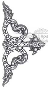 Кованый декоративный узор односторонний арт. 120 разм. 14x14