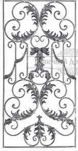 Кованая декоративная панель арт. 1220 разм. 80x160
