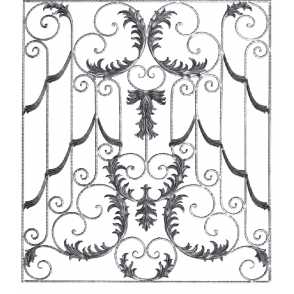 Кованая декоративная панель арт. 1221 разм. 135x160