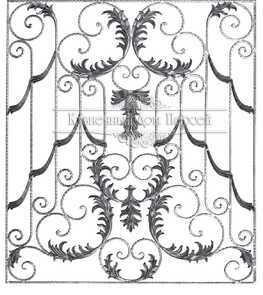 Кованая декоративная панель арт. 1221 разм. 135x160