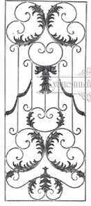 Кованая декоративная панель арт. 1222 разм. 80x195