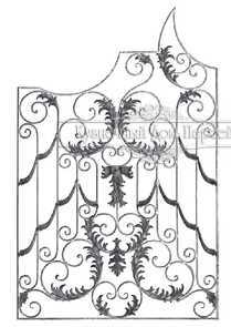 Кованая декоративная панель арт. 1224 разм. 135x170x210