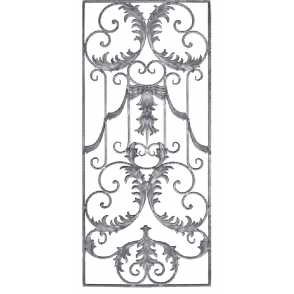 Кованая декоративная панель арт. 1231 разм. 70x160