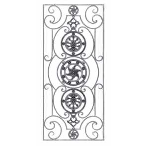 Кованая декоративная панель арт. 1241 разм. 70x160
