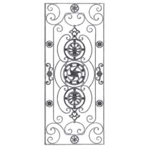 Кованая декоративная панель арт. 1243 разм. 80x195