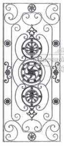 Кованая декоративная панель арт. 1243 разм. 80x195