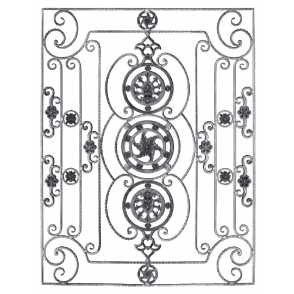 Кованая декоративная панель арт. 1245 разм. 125x160