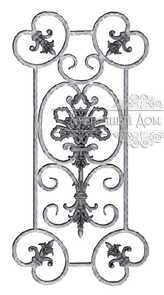 Кованая декоративная панель арт. 1262 разм. 80x40