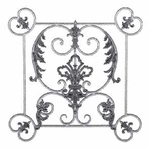 Кованая декоративная панель арт. 1264 разм. 80x80