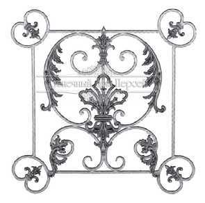 Кованая декоративная панель арт. 1264 разм. 80x80