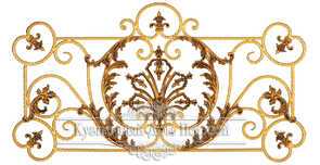 Кованые навершия на забор, ворота  арт. 1272 разм. 125x67