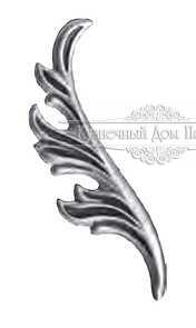 Кованый лист литье арт. 128 разм. 25,8x8