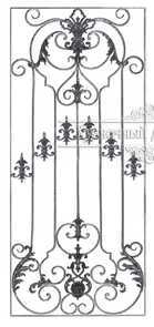 Кованая декоративная панель арт. 1295 разм. 80x195