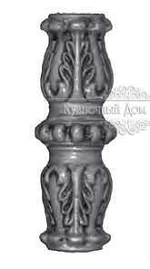Кованая вставка в балясину 16х16 арт. 129 разм. 13x4,5