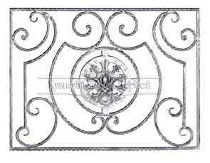 Кованая декоративная панель арт. 1308 разм. 80x60