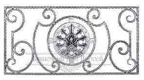Кованая декоративная панель арт. 1309 разм. 80x40