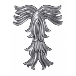 Кованый лист литье арт. 130 разм. 21x28