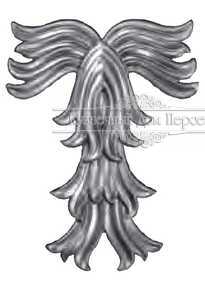Кованый лист литье арт. 130 разм. 21x28